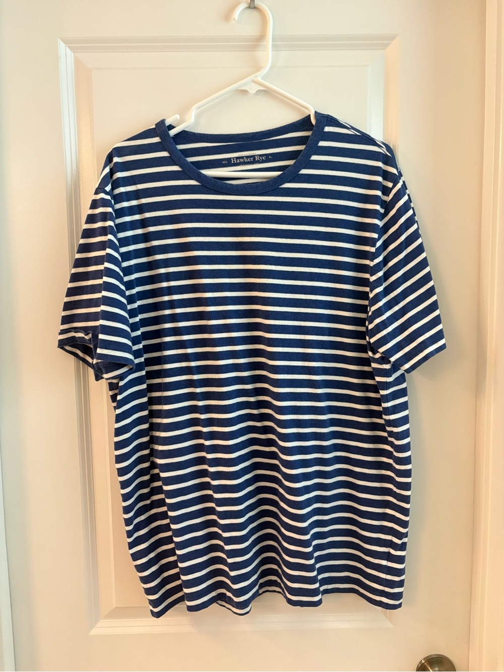 Hawker Rye Navy & White Striped Short Sleeve Tee